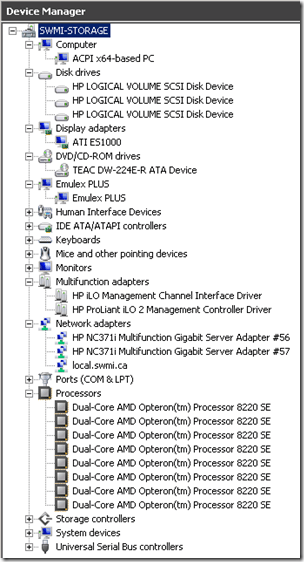 Image1: Device Manager, Parent Partition
