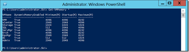 Get-VMMemory