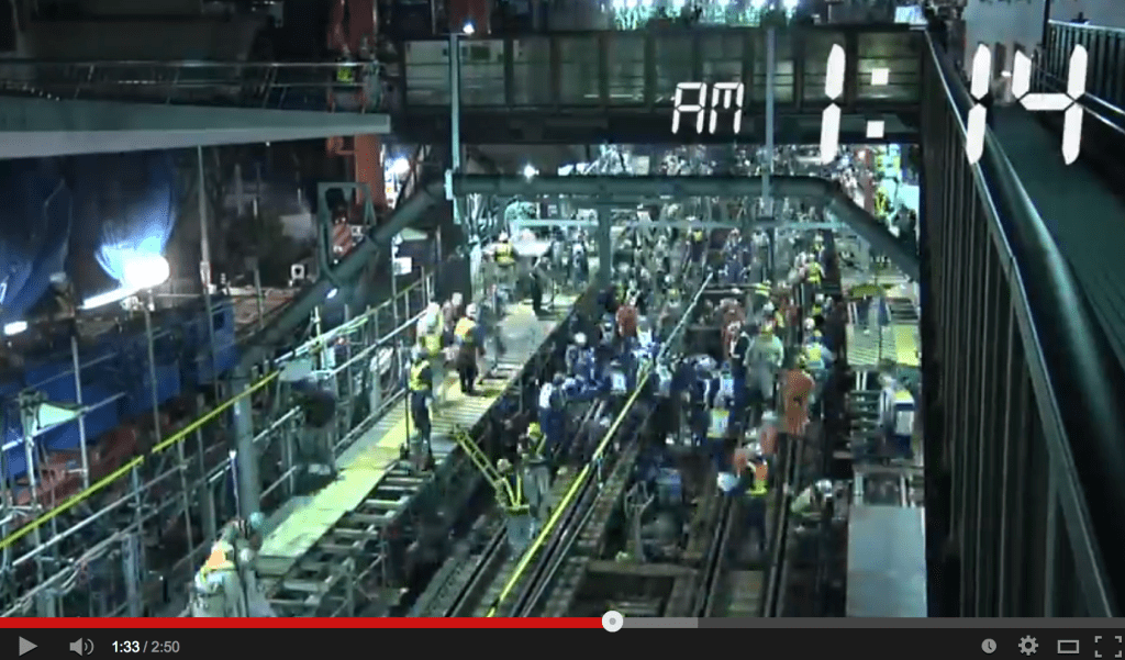 1,200 Japanese workers convert above-ground train to subway line in a matter of&nbsp;hours