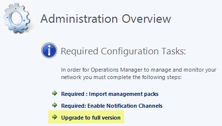 SCOM Upgrade to Full