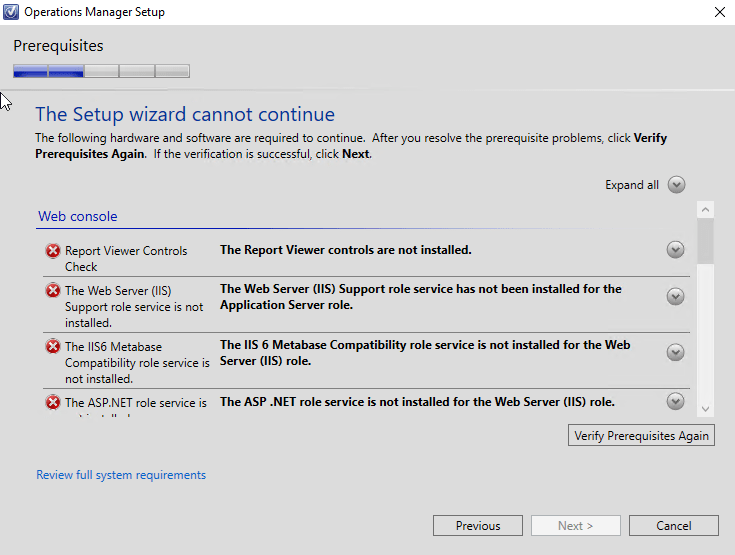 WebConsole Prerequisites